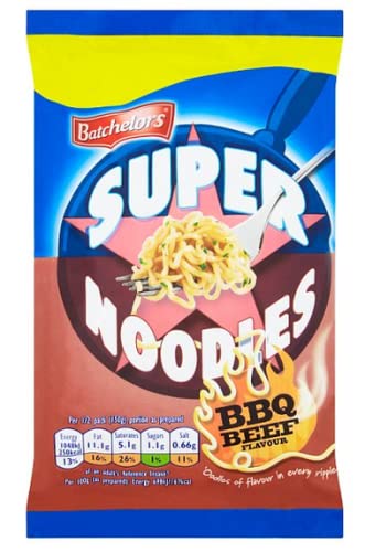 Batchelors Super Noodles BBQ Rindfleisch, 90 g, 8 Stück von Batchelors