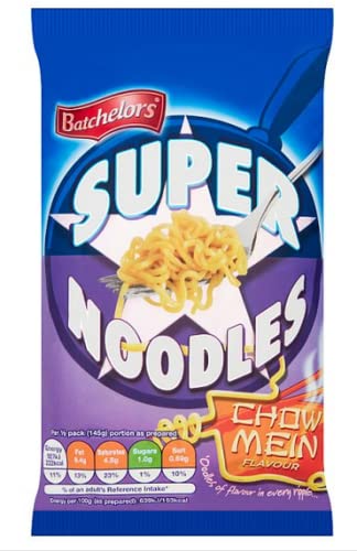 Batchelors Super Noodles Chow Mein Geschmack, 90 g, 8 Stück von Batchelors