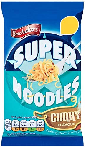 Batchelors Super Noodles Milder Curry Geschmack, 8er Pack (8 x 90 g) von Batchelors
