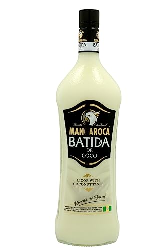 Mangaroca Batida de Côco (1 x 1 l) 16% vol. - cremig-süßer Kokoslikör, ideal als Basis exotischer Longdrinks, Cocktails oder pur auf Eis von Mangaroca