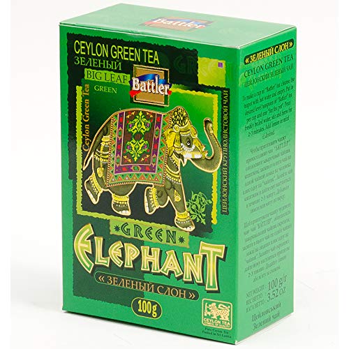 BATTLER Grüner Ceylon Tee Green Elephant lose 100g Grüntee Sri Lanka (10) von Battler