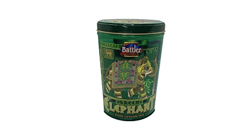 BATTLER Grüner Ceylon Tee Green Elephant lose 100g Metalldose Grüntee Sri Lanka (1) von Battler