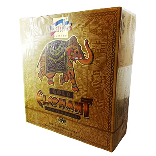 BATTLER Schwarzer Ceylon Tee Gold Elephant OP 100 Teebeutel Schwarztee von Battler