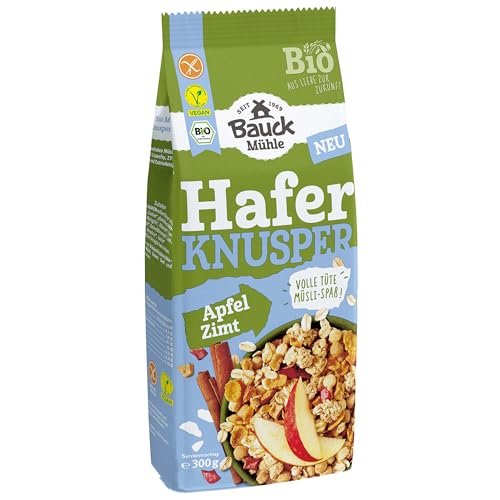 Bauck BIO Hafer Knusper Müsli Apfel Zimt glutenfrei (0.3 kg) von Bauck