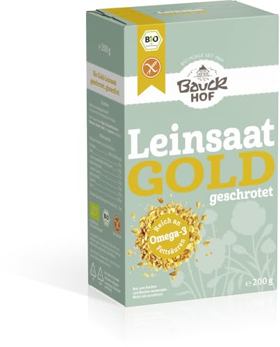 Bauckhof Gold-Leinsaat geschrotet glutenfrei Bio (1 x 200 gr) von Bauckhof