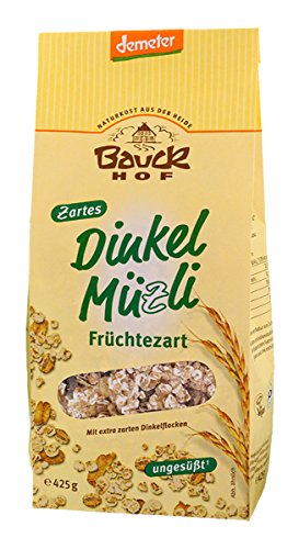 Bauckhof Bio Dinkel Müsli Früchtezart Demeter (1 x 425 gr) von Bauckhof
