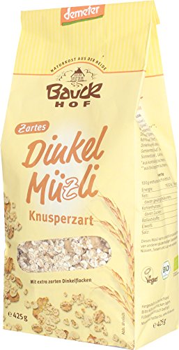 Bauckhof Dinkel Müsli, Knusperzart (1 x 425 g) 1er Pack von Bauckhof