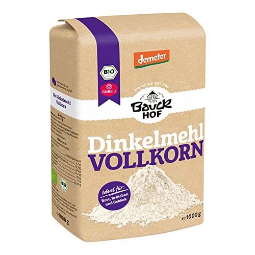 Bauckhof Bio Dinkelmehl Vollkorn Demeter (6 x 1000 gr) von Bauckhof