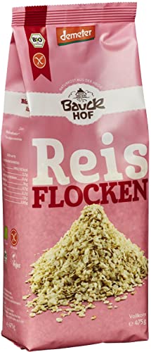 Bauckhof Bio Reisflocken Vollkorn glutenfrei Demeter (1 x 475 gr) von Bauckhof