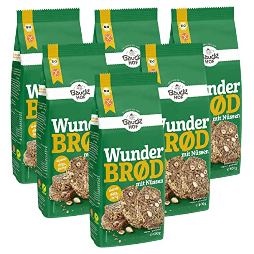 Wunderbrød mit Nüssen glutenfrei Bio 6 x 600 gr von Bauckhof
