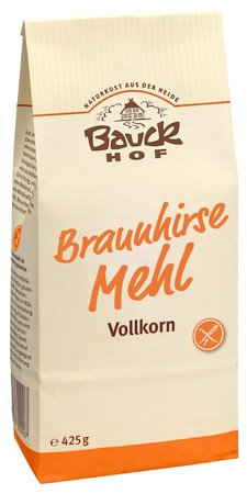 Bauckhof Braunhirsemehl Vollkorn glutenfrei, 4er Pack (4 x 425 g) - Bio von Bauckhof