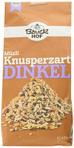 Bauckhof Dinkel Müsli, Knusperzart (1 x 425 g) 1er Pack von Bauckhof