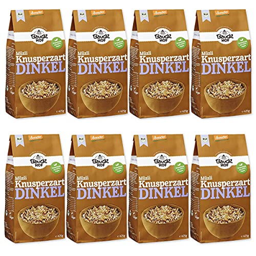 Bauckhof - Dinkel Müzli Knusperzart Demeter - 425 g - 8er Pack von Bauckhof