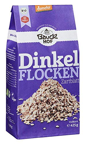 Bauckhof Dinkelflocken Zartblatt Demeter, 8er Pack (8 x 425 g) von Bauckhof