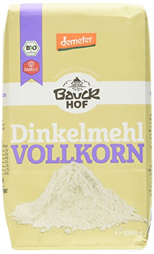 Bauckhof Dinkelmehl Vollkorn Demeter, 4er Pack (4 x 1 kg) von Bauckhof