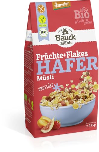 Hafer Müsli Früchte+Flakes Demeter glutenfrei 6 x 425 gr von Bauckhof