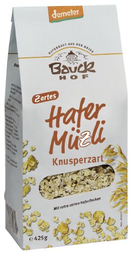 Bauckhof Hafermüsli Knusperzart Demeter, 4er Pack (4 x 425 g) von Bauckhof