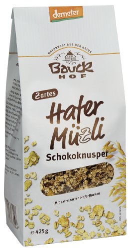 Bauckhof Hafermüsli Schokoknusper Demeter, 8er Pack (8 x 425 g) von Bauckhof
