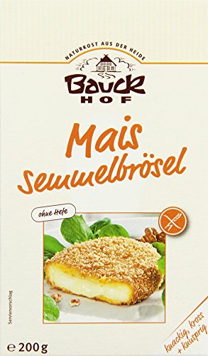 Bauckhof Mais-Paniermehl glutenfrei, 6er Pack (6 x 200 g) - Bio von Bauckhof