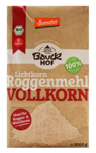 Bauckhof - Roggenmehl Vollkorn Demeter - 1 kg - 8er Pack von Bauckhof