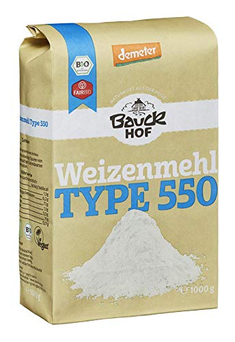 Bauckhof Weizenmehl, Type 550, 1Kg, 8er Pack von Bauckhof