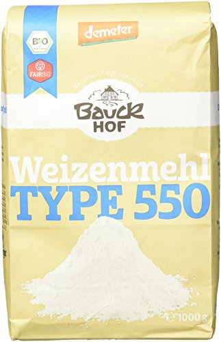 Bauckhof Weizenmehl hell T550 Demeter, 8er Pack (8 x 1 kg) von Bauckhof