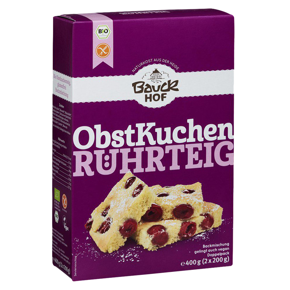 Bio Backmischung Obstkuchen Rührteig von Bauckhof