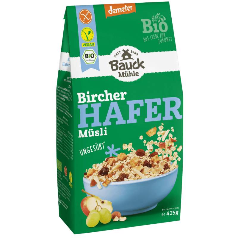 Bio Hafer Müsli Bircher ungesüßt glutenfrei von Bauckhof
