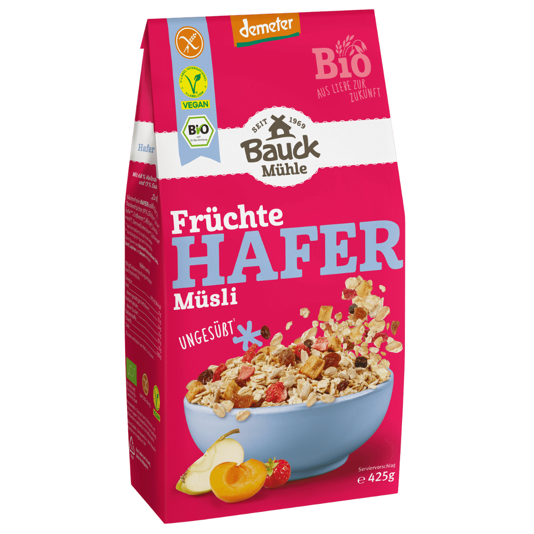 Bio Hafer Müsli Früchte glutenfrei von Bauckhof