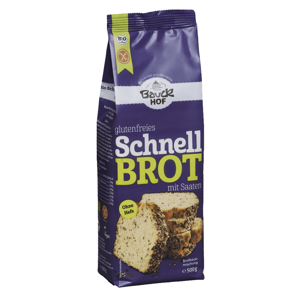 Bio Schnellbrot mit Saaten glutenfrei Bio Schnellbrot mit Saaten glutenfrei von Bauckhof