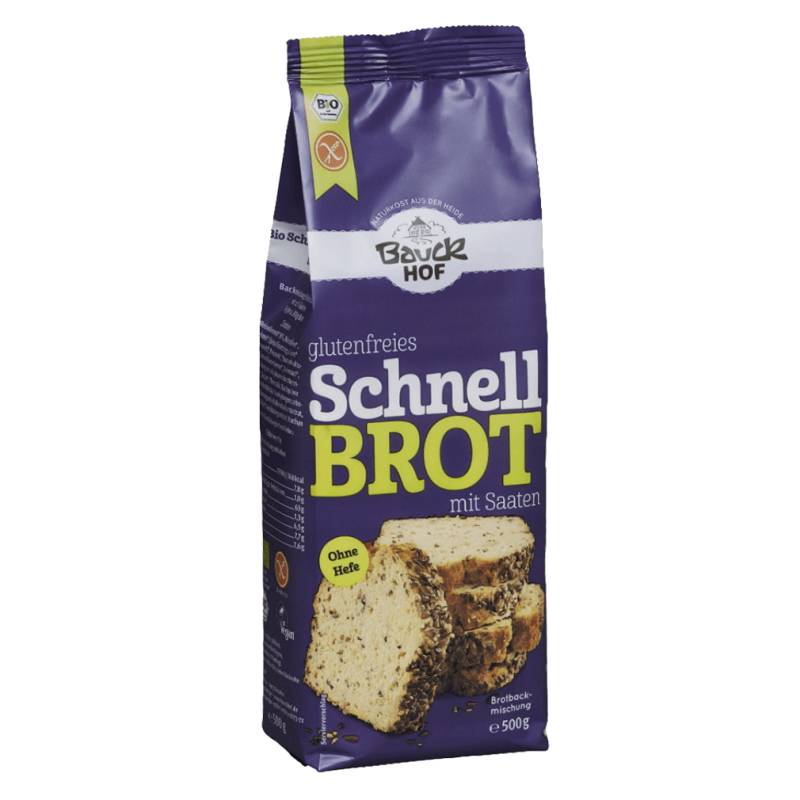 Bio Schnellbrot mit Saaten glutenfrei von Bauckhof