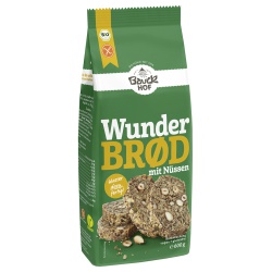 Brotbackmischung Wunderbrød mit Nüssen, glutenfrei Brotbackmischung Wunderbrød mit Nüssen, glutenfrei von Bauckhof