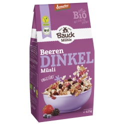 Dinkel-Müsli mit Beeren, ungesüßt von Bauckhof