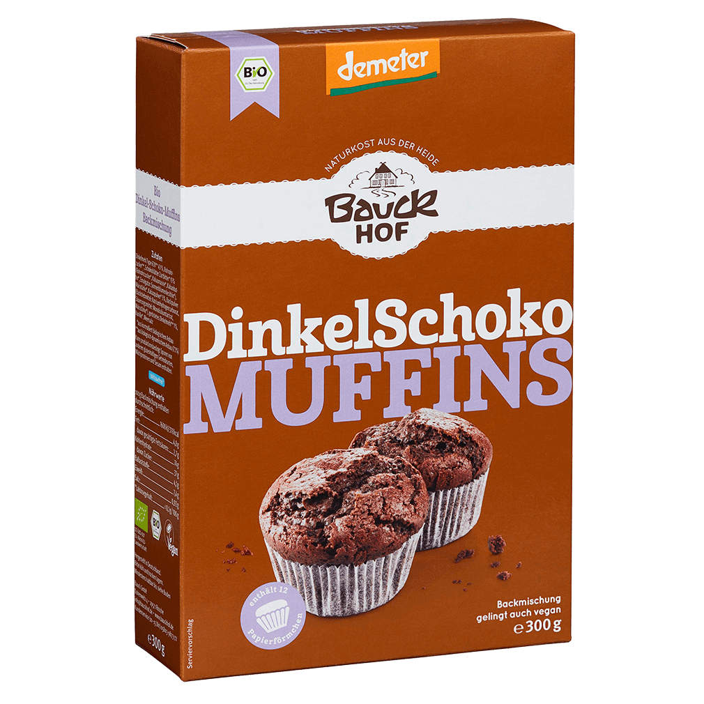 Bio Dinkel-Schoko Muffins Bio Dinkel-Schoko Muffins von Bauckhof