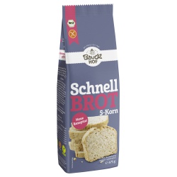 Fünf-Korn-Schnellbrot-Backmischung, glutenfrei von Bauckhof