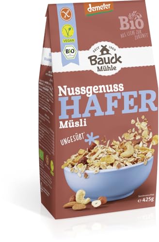 Hafer Müsli Nussgenuss Demeter glutenfrei 6 x 425 gr Hafer Müsli Nussgenuss Demeter glutenfrei 6 x 425 gr von Bauckhof