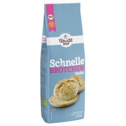 Schnelle-Brötchen-Backmischung mit Hafer, glutenfrei Schnelle-Brötchen-Backmischung mit Hafer, glutenfrei von Bauckhof