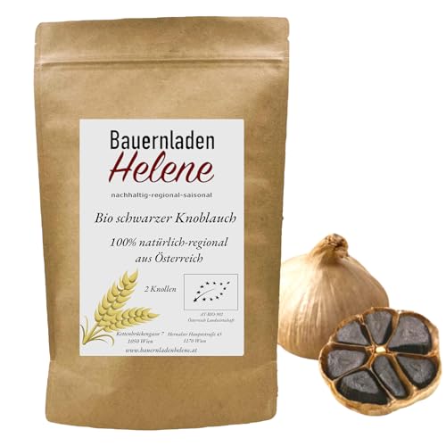 Bio Schwarzer Knoblauch aus Österreich/Burgenland - 2 Knollen | 90 Tage fermentiert, black garlic von Bauernladenhelene nachhaltig-regional-saisonal