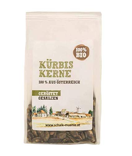 Schalk Mühle - Bio & Geröstet und Gesalzen Kürbis Knabberkerne 1er Pack (1 x 140 g) von Bauernladenhelene