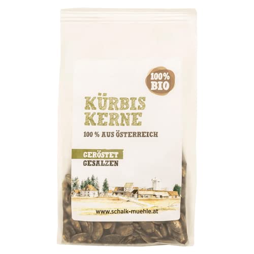 Schalk Mühle - Bio & Geröstet und Gesalzen Kürbis Knabberkerne 1er Pack (1 x 140 g) von Bauernladenhelene