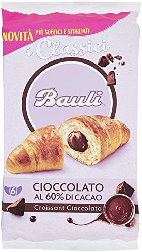 12x Bauli Cornetti Croissant Cioccolato schoko brioche kuchen kakao (6 x 50g) Schokolade 300g von Bauli