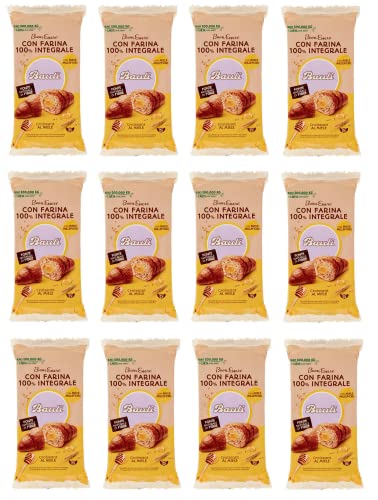 12x Bauli Cornetti Croissant con Farina Integrale Farciti con Miele Millefiori Croissant mit Vollkornmehl gefüllt mit Millefiori-Honig Packung à 225g, Jede Packung enthält 5 Croissants à 45g 12x Bauli Cornetti Croissant con Farina Integrale Farciti con Miele Millefiori Croissant mit Vollkornmehl gefüllt mit Millefiori-Honig Packung à 225g, Jede Packung enthält 5 Croissants à 45g von Bauli