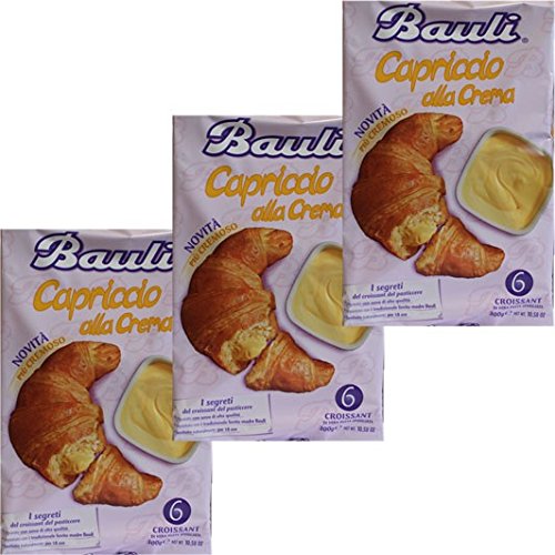 3x Bauli Capriccio alla Crema 'Croissants mit Vanillefüllung', 6 Stck. von Bauli