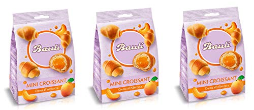 3x Bauli Mini Croissant con crema all'albicocca mit Aprikosencreme 75g Italienischer Snack Knabberartikel von Bauli