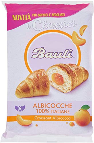 6x Bauli Cornetti Albicocca Croissant Aprikose brioche kuchen 100% Italienische Aprikosen (6 x 50g) 300g von Bauli