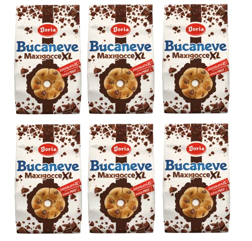 6x Doria Bucaneve Maxigocce XL Frollini con Gocce di Cioccolato Kekse mit Schokoladentropfen Biscuits Cookie 300g Ideal für Ihr Frühstück oder Ihren Snack 6x Doria Bucaneve Maxigocce XL Frollini con Gocce di Cioccolato Kekse mit Schokoladentropfen Biscuits Cookie 300g Ideal für Ihr Frühstück oder Ihren Snack von Bauli