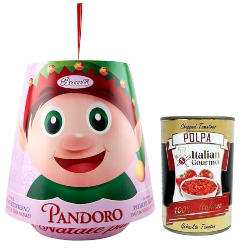 Bauli Pandoro Mascherato,Weihnachtskuchen mit Puderzucker,Entdecken Sie den Plüsch im Inneren,500g + Italian Gourmet Polpa di Pomodoro 400g Dose Bauli Pandoro Mascherato,Weihnachtskuchen mit Puderzucker,Entdecken Sie den Plüsch im Inneren,500g + Italian Gourmet Polpa di Pomodoro 400g Dose von Bauli