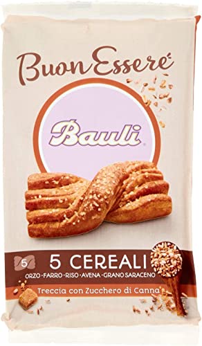 Bauli Treccina ai 5 Cereali e Zucchero di Canna Zopf mit 5 Cerealien und Rohrzucker Packung à 210g,Jede Packung enthält 5 Zopf à 42g von Bauli