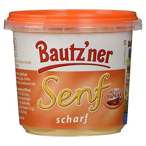 Bautzner Senf scharf 3er Pack (3 Becher à 200 ml) von Bautz'ner