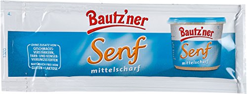 Bautz'ner - Senf mittelscharf - 200er Pack (200 x 10 ml) von Bautz'ner